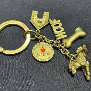 I love my dog silver keychain